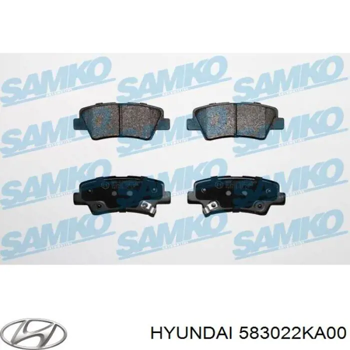 Задние дисковые колодки Hyundai/Kia 583022KA00