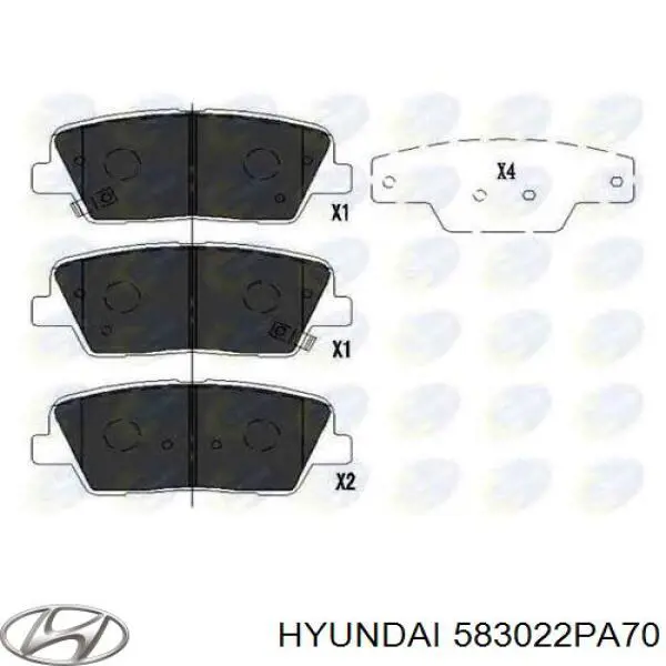 Колодки дисковые  Hyundai/Kia 583022PA70 цена, от 20.34 USD