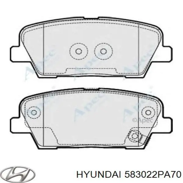 Задние дисковые колодки Hyundai/Kia 583022PA70