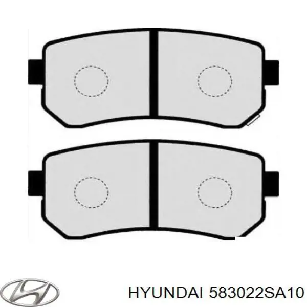 583022SA10 Hyundai/Kia колодки тормозные задние дисковые