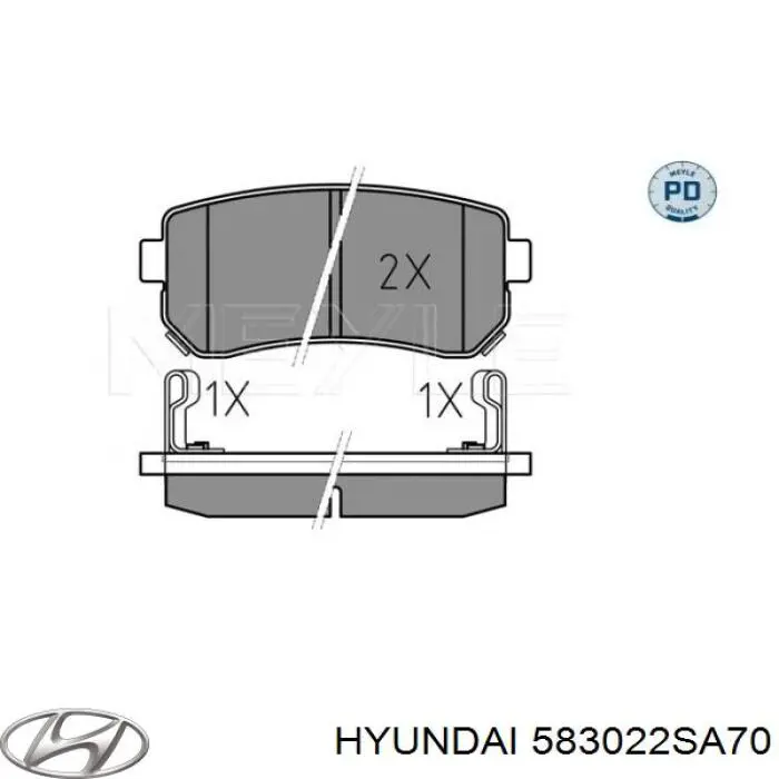 Колодки дисковые  Hyundai/Kia 583022SA70 цена, от 22.22 USD