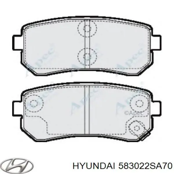 Колодки дисковые  Hyundai/Kia 583022SA70 цена, от 22.22 USD