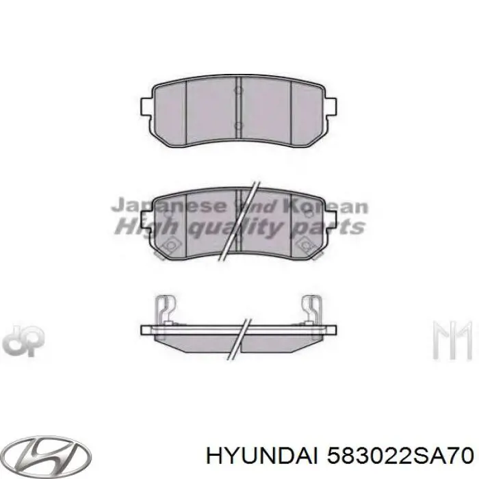 Купить 583022SA70 Hyundai/Kia Колодки тормозные задние, дисковые