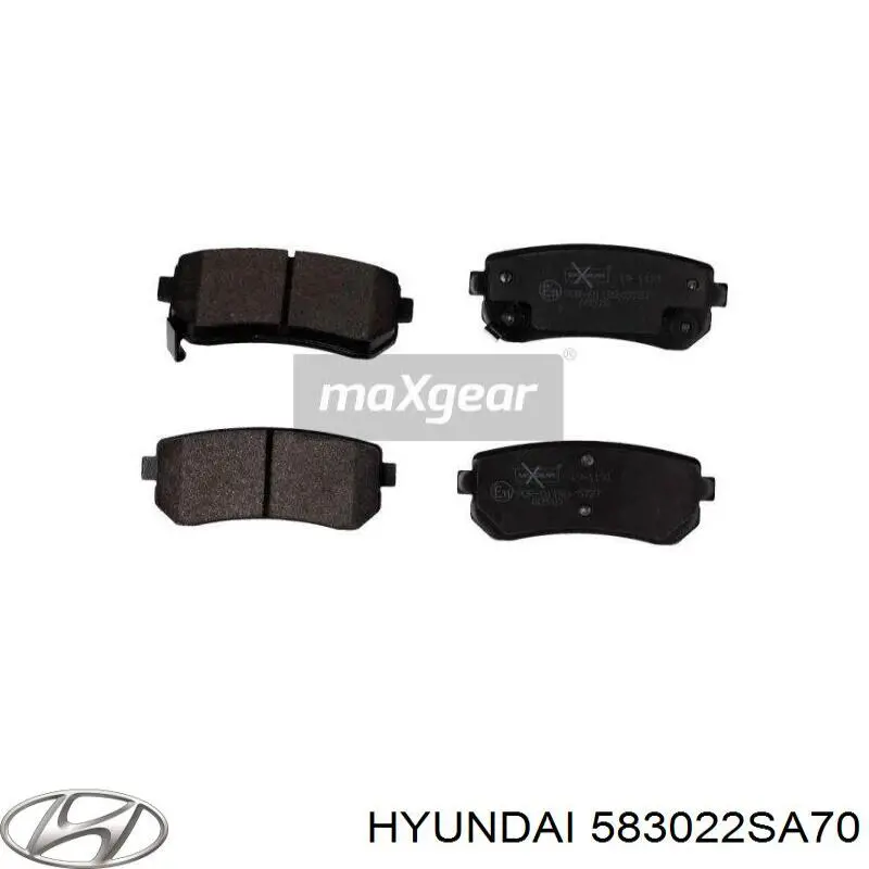 Задние дисковые колодки Hyundai/Kia 583022SA70