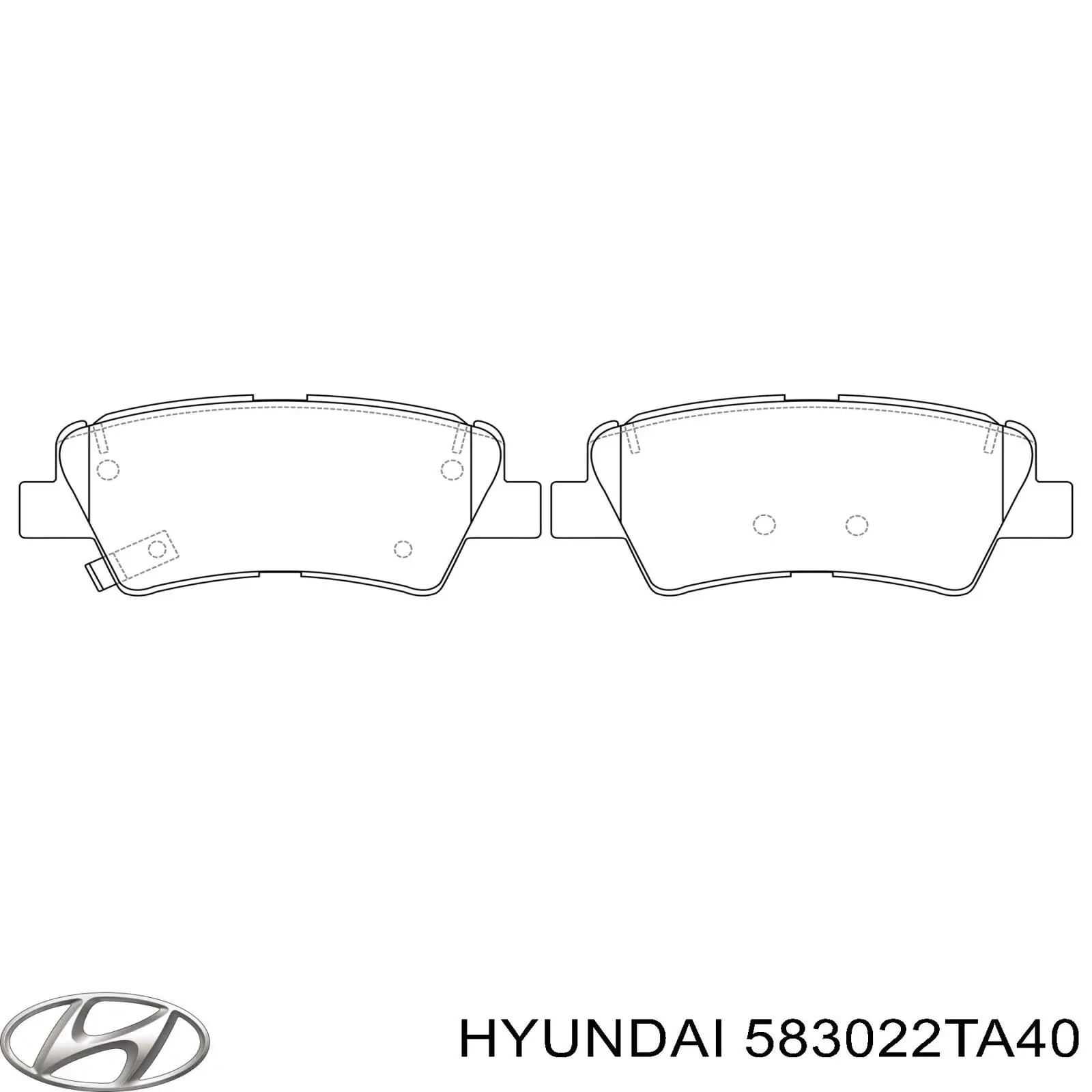 Купить 583022TA40 Hyundai/Kia Колодки тормозные задние, дисковые