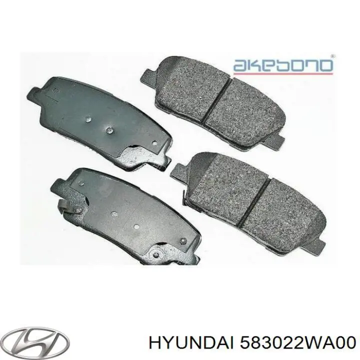 Задние тормозные колодки 583022WA00 Hyundai/Kia