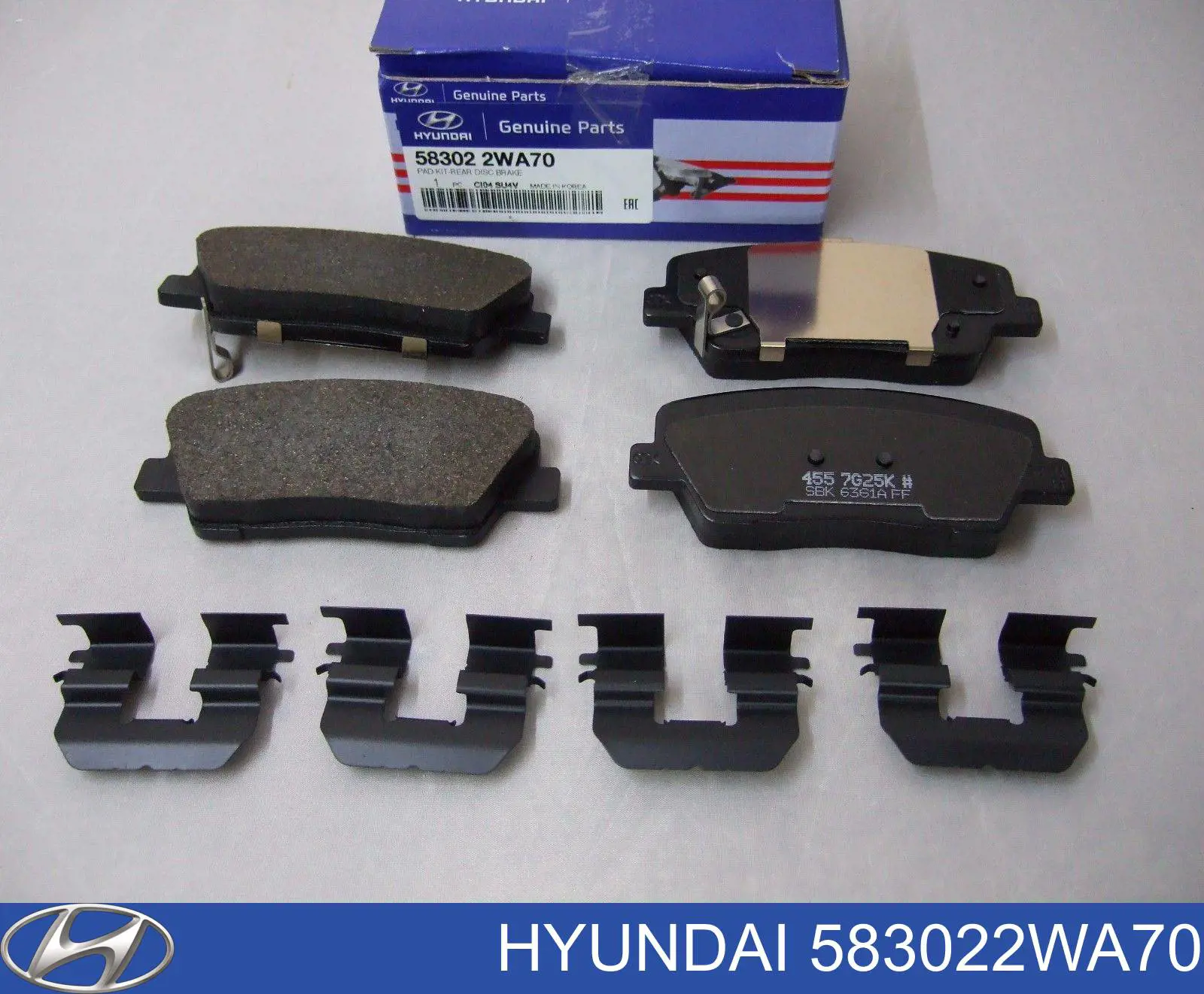 583022WA70 Hyundai/Kia колодки тормозные задние дисковые