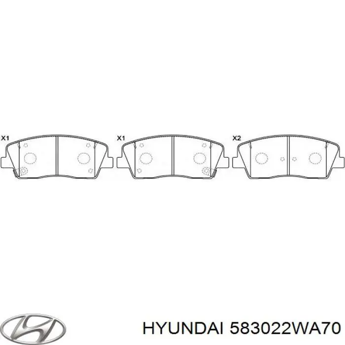 Задние дисковые колодки Hyundai/Kia 583022WA70