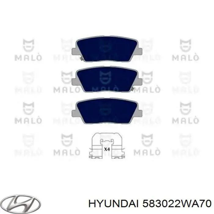 Колодки дисковые  Hyundai/Kia 583022WA70 цена, от 34.32 USD