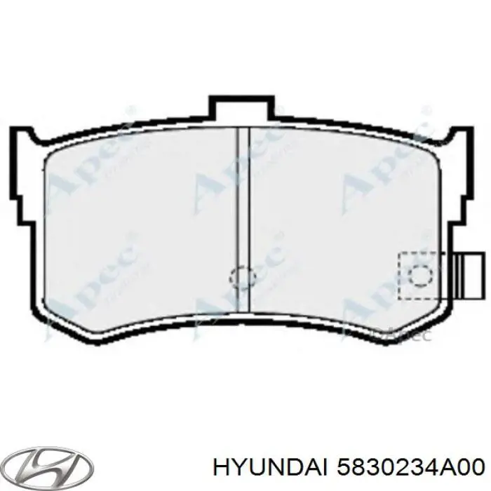 5830234A00 Hyundai/Kia колодки тормозные задние дисковые