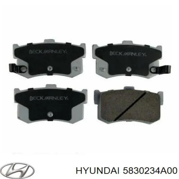Купить 5830234A00 Hyundai/Kia Колодки тормозные задние, дисковые