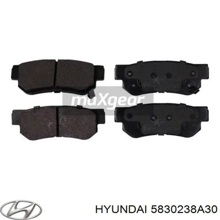 Задние тормозные колодки 5830238A30 Hyundai/Kia