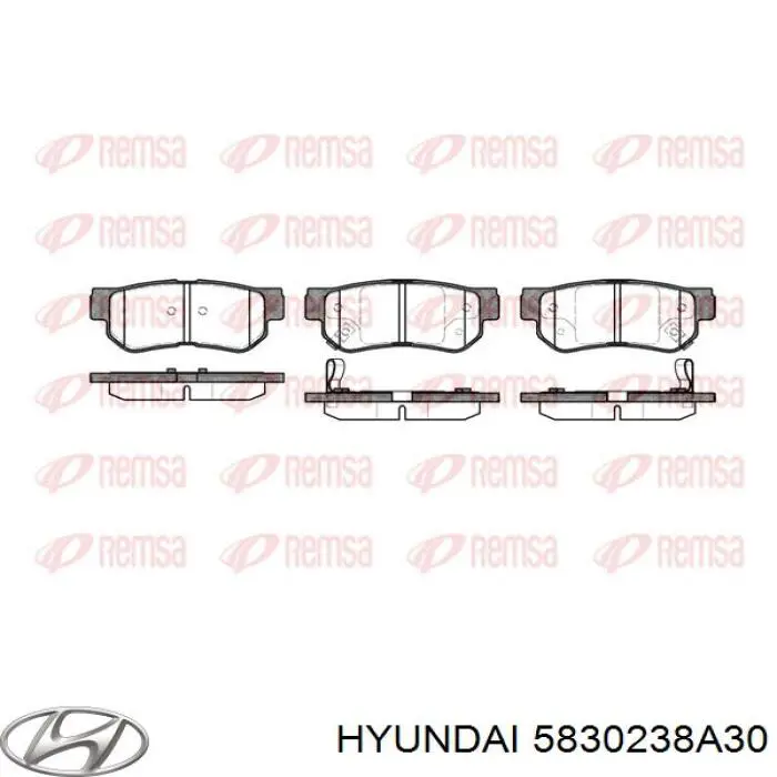 Купить 5830238A30 Hyundai/Kia Колодки тормозные задние, дисковые