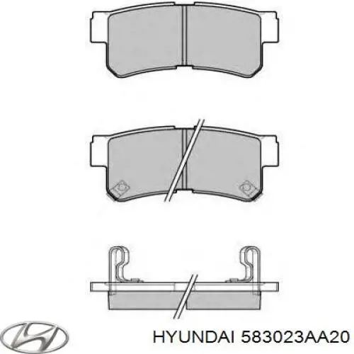 583023AA20 Hyundai/Kia колодки тормозные задние дисковые