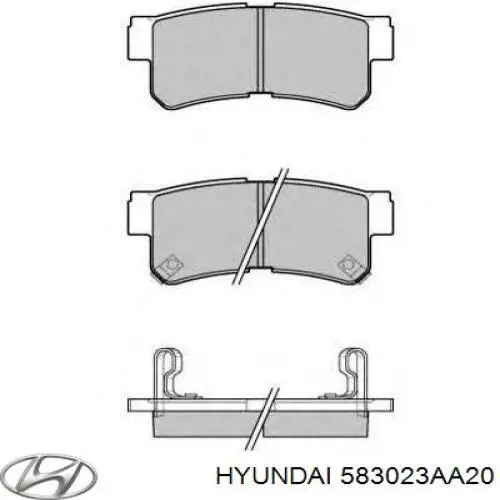583023AA20 Hyundai/Kia Колодки тормозные дисковые комплект