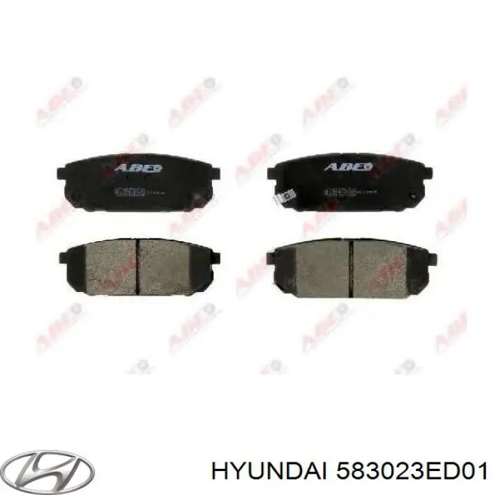 Колодки тормозные задние дисковые HYUNDAI 583023ED01