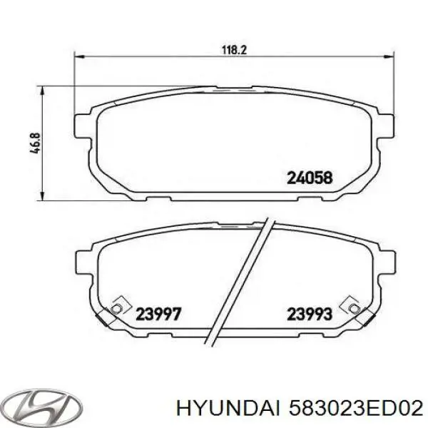 583023ED02 Hyundai/Kia колодки тормозные задние дисковые