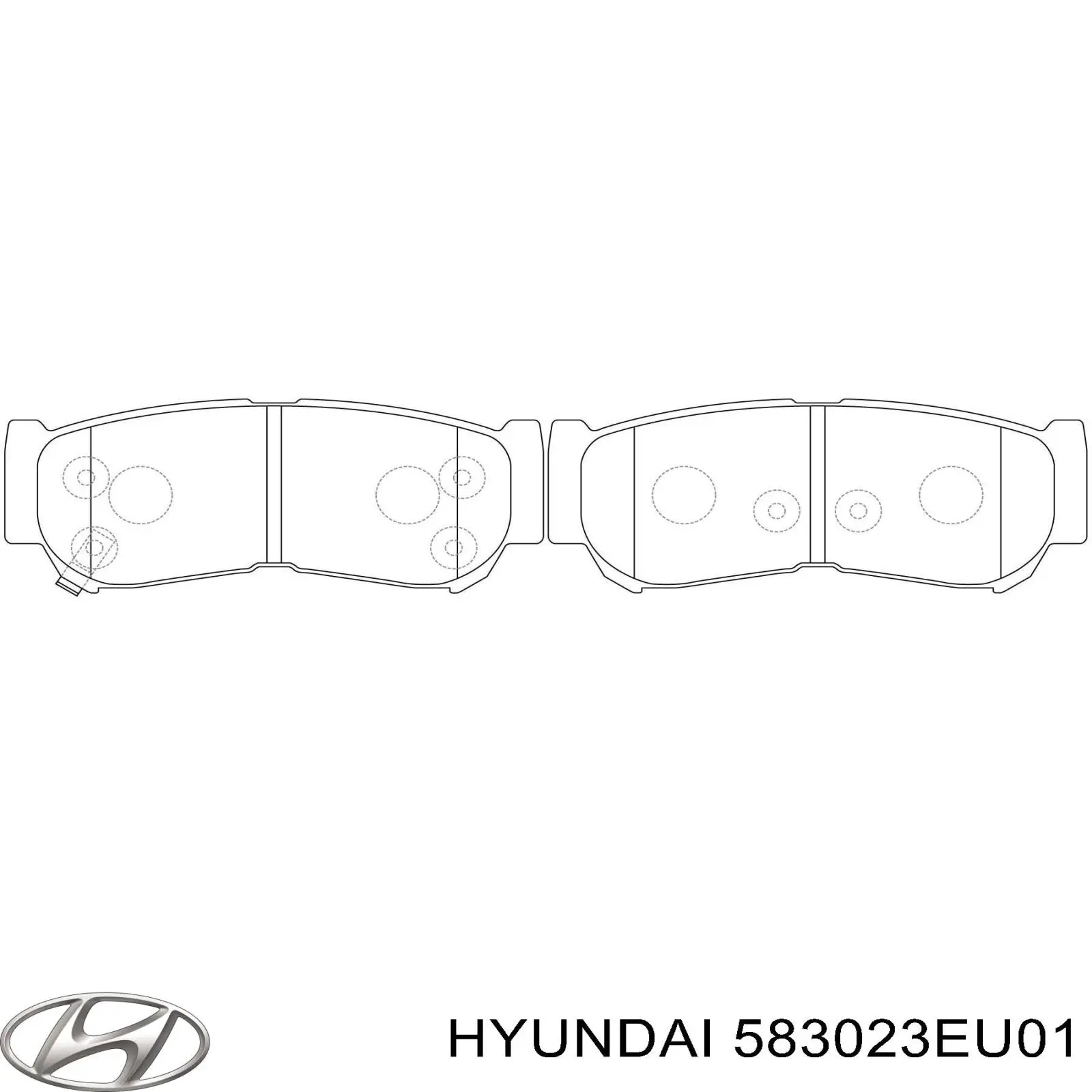 Задние тормозные колодки 583023EU01 Hyundai/Kia