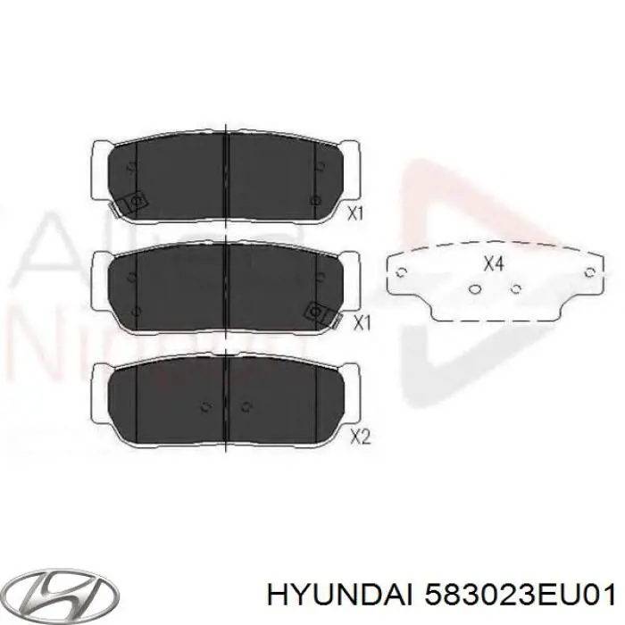 583023EU01 Hyundai/Kia Колодки тормозные дисковые комплект