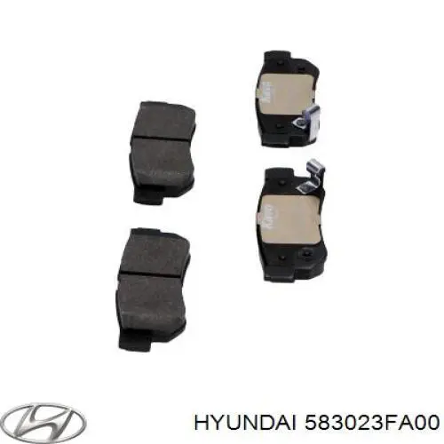 Купить 583023FA00 Hyundai/Kia Колодки тормозные задние, дисковые