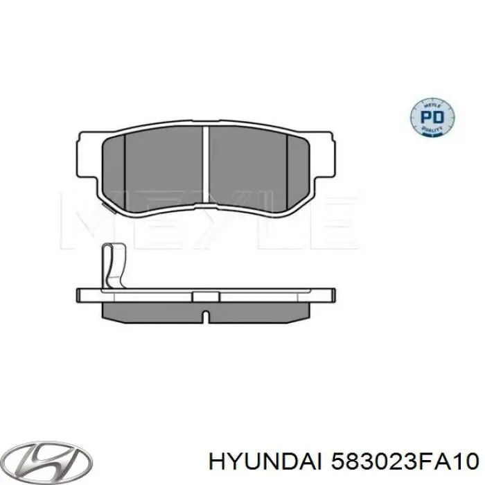 Купить 583023FA10 Hyundai/Kia Колодки тормозные задние, дисковые
