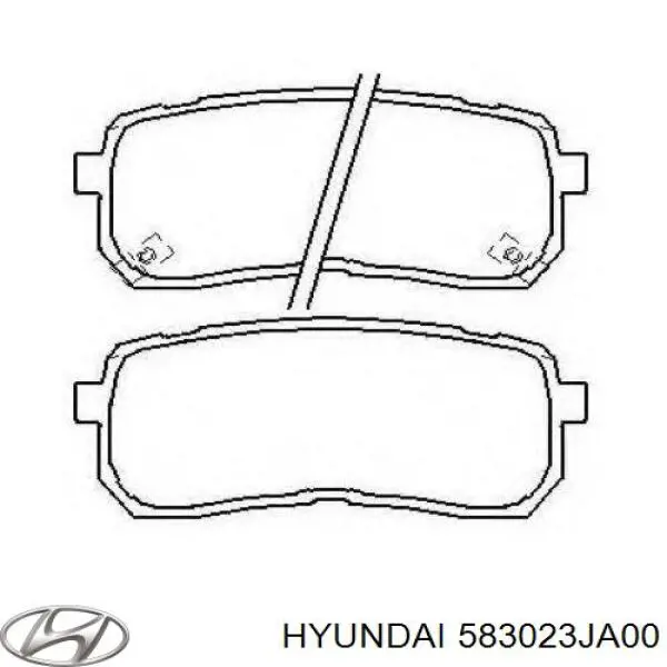 Купить 583023JA00 Hyundai/Kia Колодки тормозные задние, дисковые
