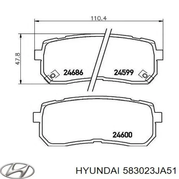 583023JA51 Hyundai/Kia колодки тормозные задние дисковые