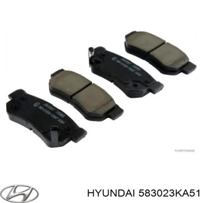 583023KA51 Hyundai/Kia Sapatas do freio traseiras de disco