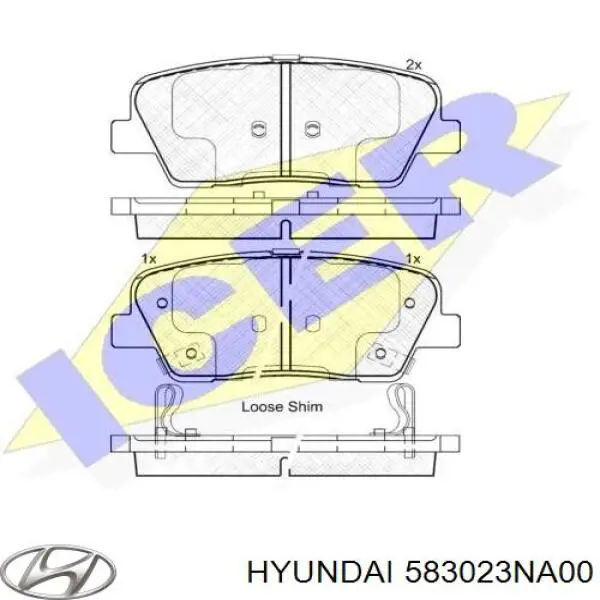 Купить 583023NA00 Hyundai/Kia Колодки тормозные задние, дисковые