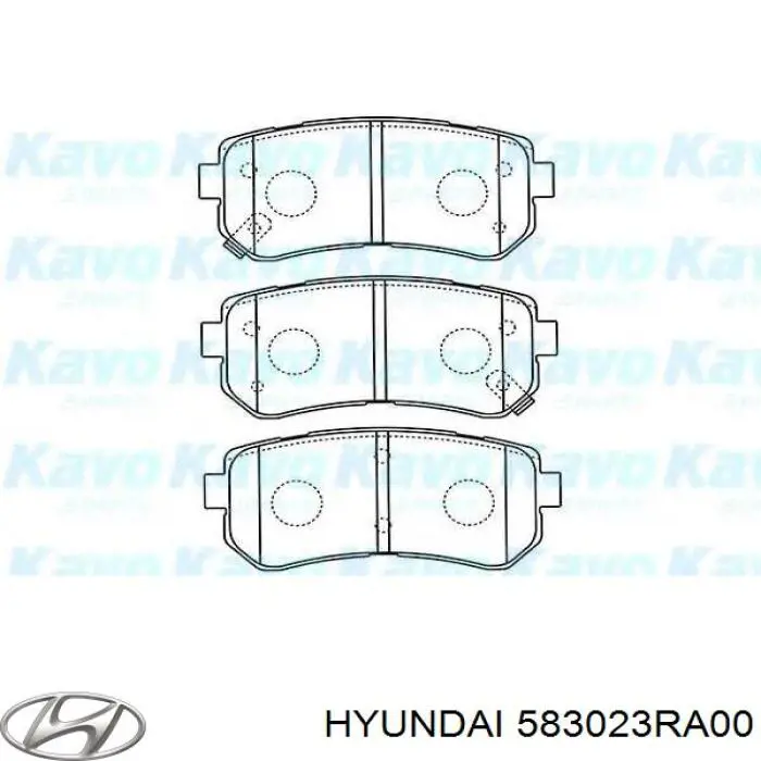 Задние тормозные колодки 583023RA00 Hyundai/Kia