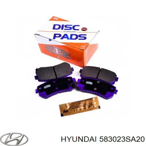 Купить 583023SA20 Hyundai/Kia Колодки тормозные задние, дисковые