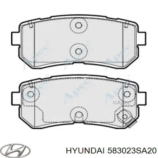 Задние тормозные колодки 583023SA20 Hyundai/Kia