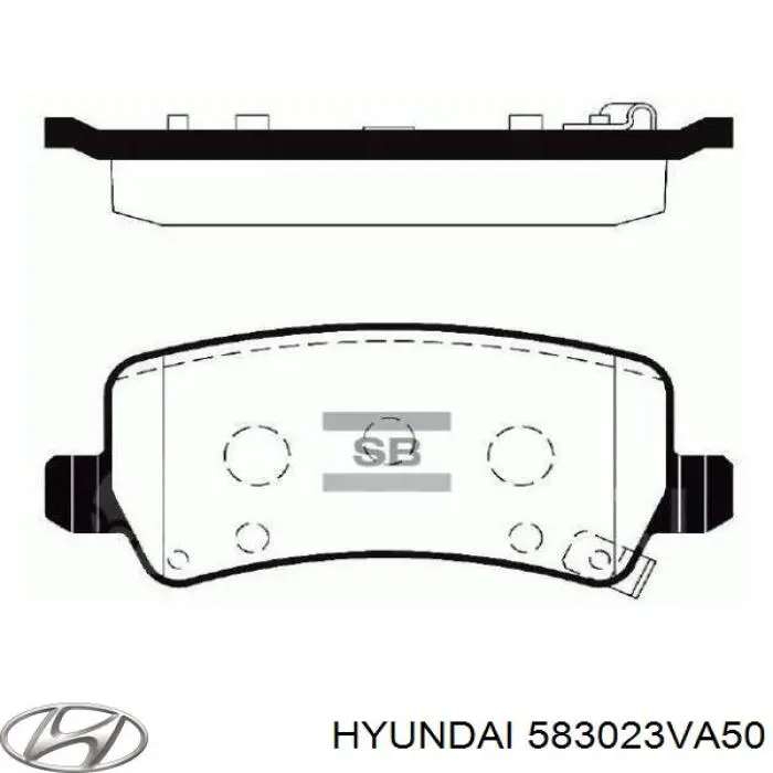 Задние тормозные колодки 583023VA50 Hyundai/Kia