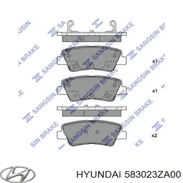 583023ZA00 Hyundai/Kia Колодки тормозные дисковые комплект