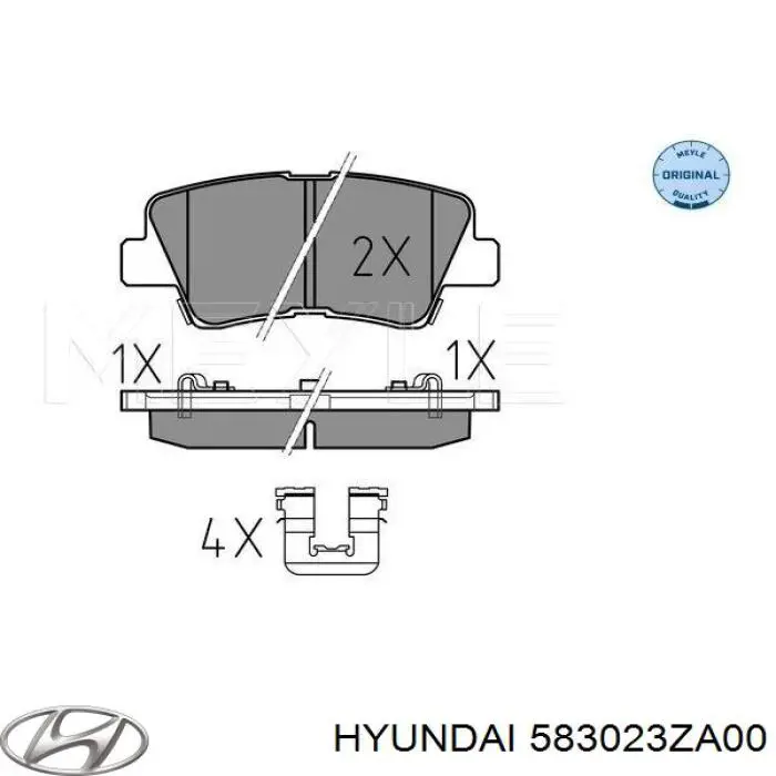 Колодки дисковые  Hyundai/Kia 583023ZA00 цена, от 16.47 USD