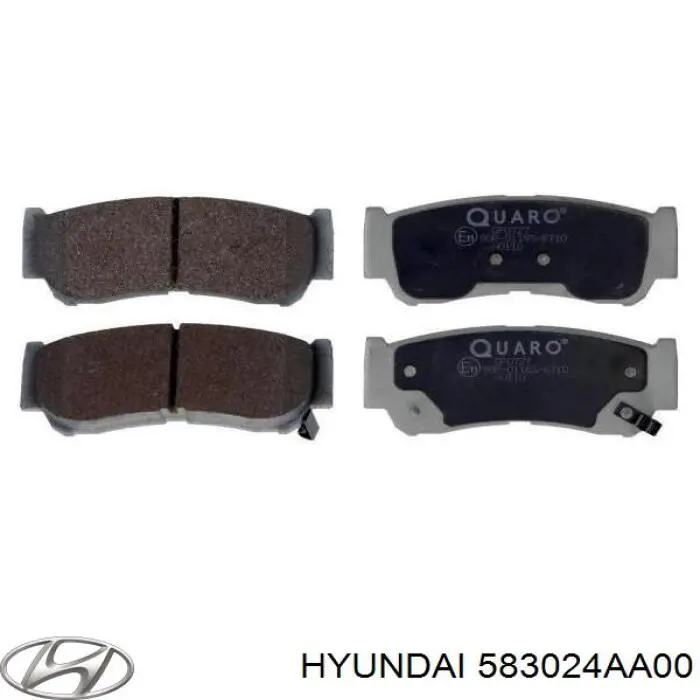 Задние тормозные колодки 583024AA00 Hyundai/Kia