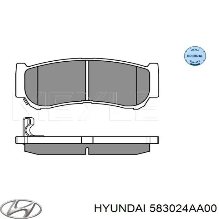Купить 583024AA00 Hyundai/Kia Колодки тормозные задние, дисковые