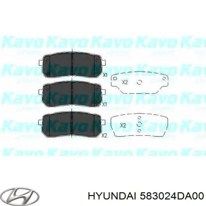 Колодки гальмові задні, дискові 583024DA00 Hyundai/Kia