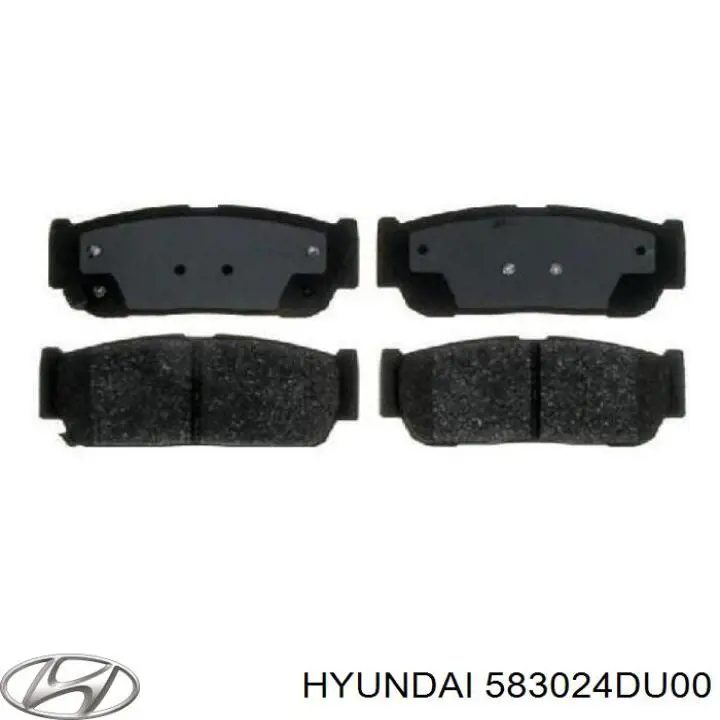 Задние тормозные колодки 583024DU00 Hyundai/Kia