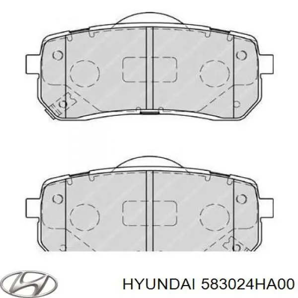 Колодки гальмові задні, дискові 583024HA00 Hyundai/Kia