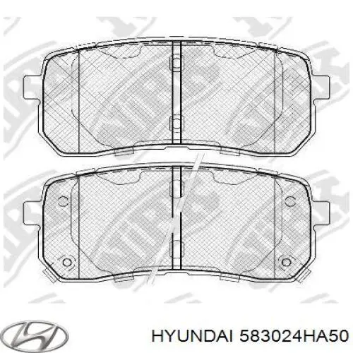 Задние тормозные колодки 583024HA50 Hyundai/Kia
