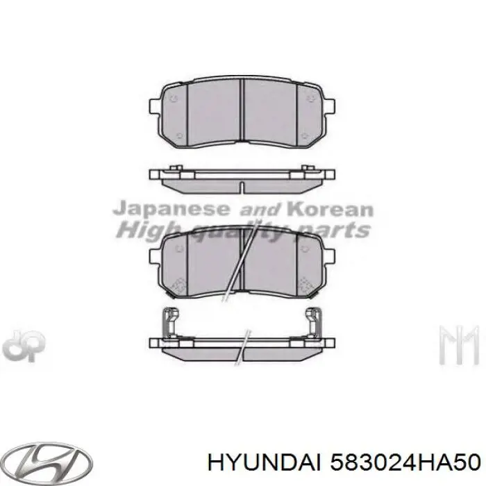 Колодки дисковые  Hyundai/Kia 583024HA50 цена, от 19.00 USD