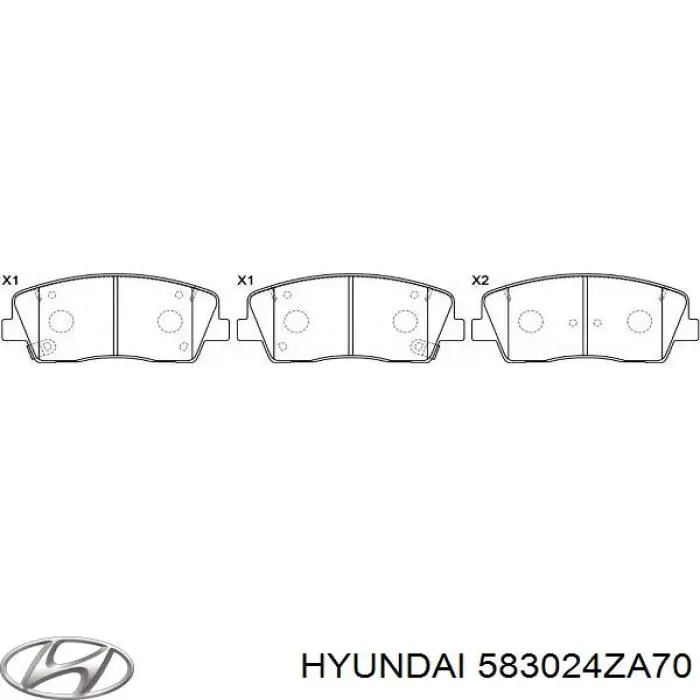 Задние тормозные колодки 583024ZA70 Hyundai/Kia