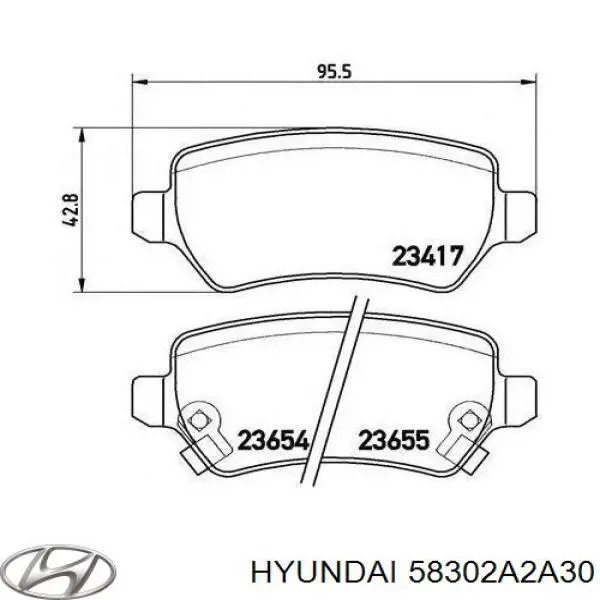 58302A2A30 Hyundai/Kia колодки тормозные задние дисковые