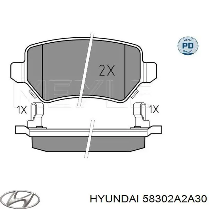Задние дисковые колодки Hyundai/Kia 58302A2A30