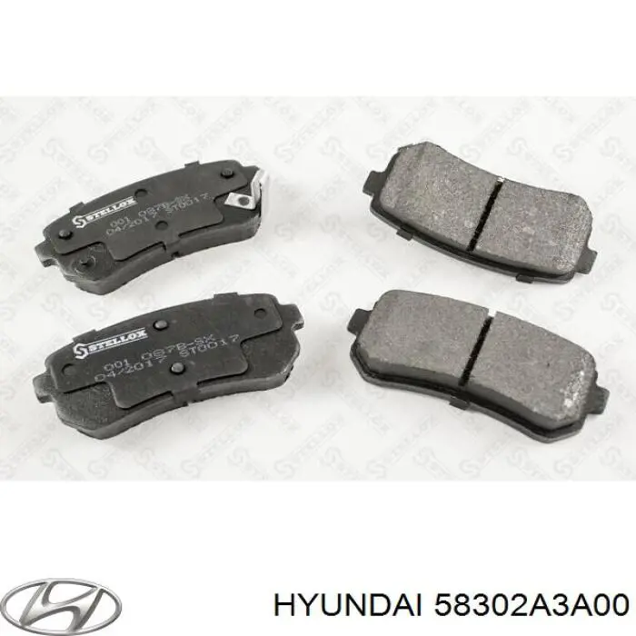 Задние тормозные колодки 58302A3A00 Hyundai/Kia