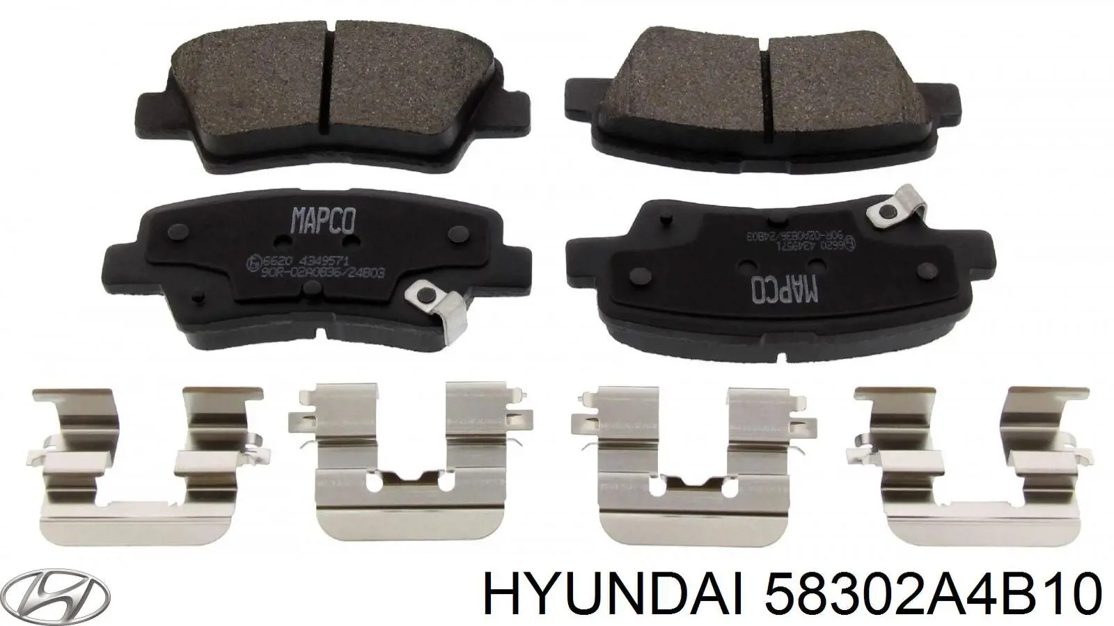 Купить 58302A4B10 Hyundai/Kia Колодки тормозные задние, дисковые