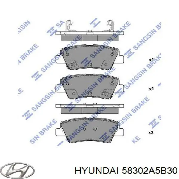 Купить 58302A5B30 Hyundai/Kia Колодки тормозные задние, дисковые
