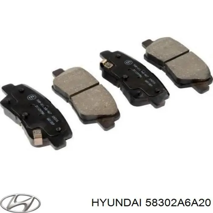 58302A6A20 Hyundai/Kia колодки тормозные задние дисковые