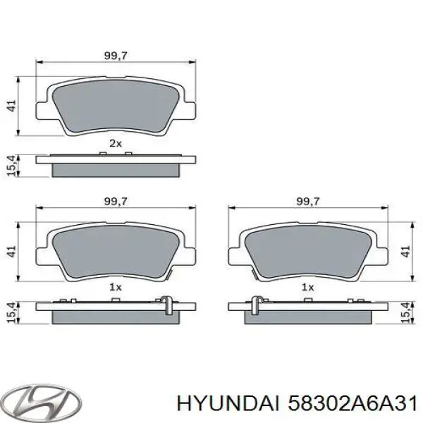 Задние дисковые колодки Hyundai/Kia 58302A6A31